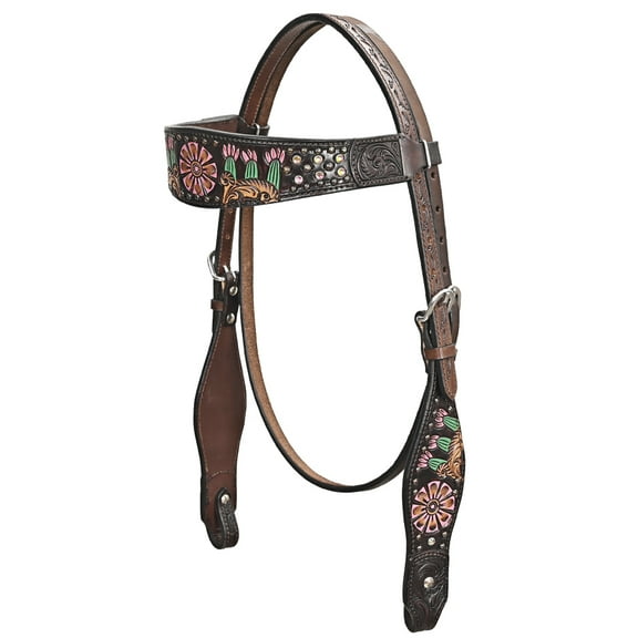 HILASON Western Horse Headstall American Leather Brown