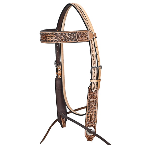 HILASON Western Horse Headstall American Leather Tan
