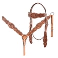 thumbnail image 1 of HILASON Western Horse Headstall Breast Collar Set American Leather Floral, 1 of 7