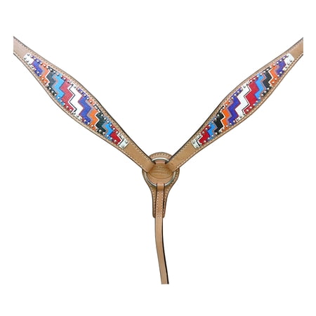 HILASON Western Horse Leather Breast Collar Set Geometry