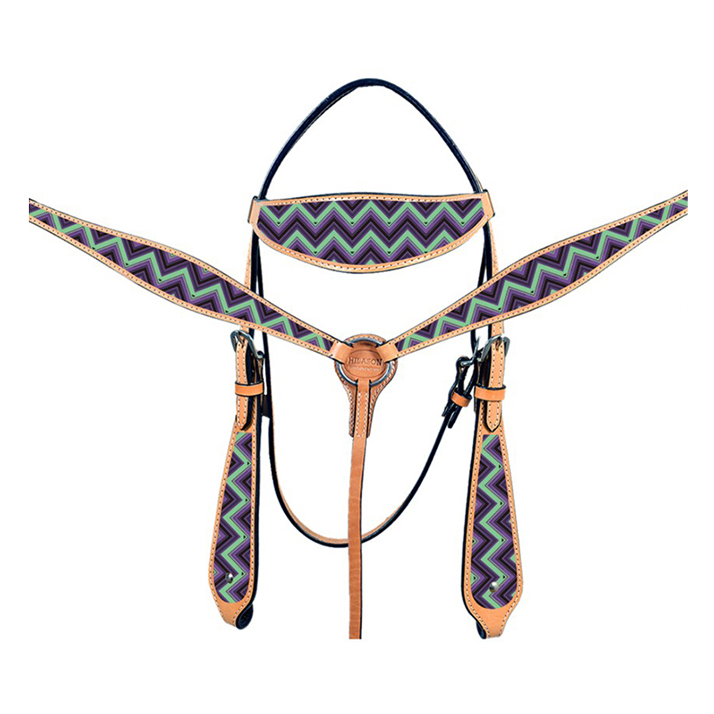 Weaver Leather Chevron Designer Headstall - Sliding Ear Style For Horses