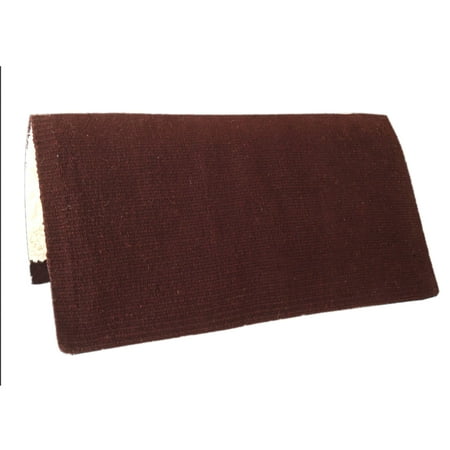 HILASON Western Horse Saddle Blanket Acrylic Wool FUR Padding Rodeo Brown