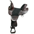 thumbnail image 1 of HILASON Western Horse Trail Barrel Racing American Leather Saddle | Treeless for Horses, 1 of 8