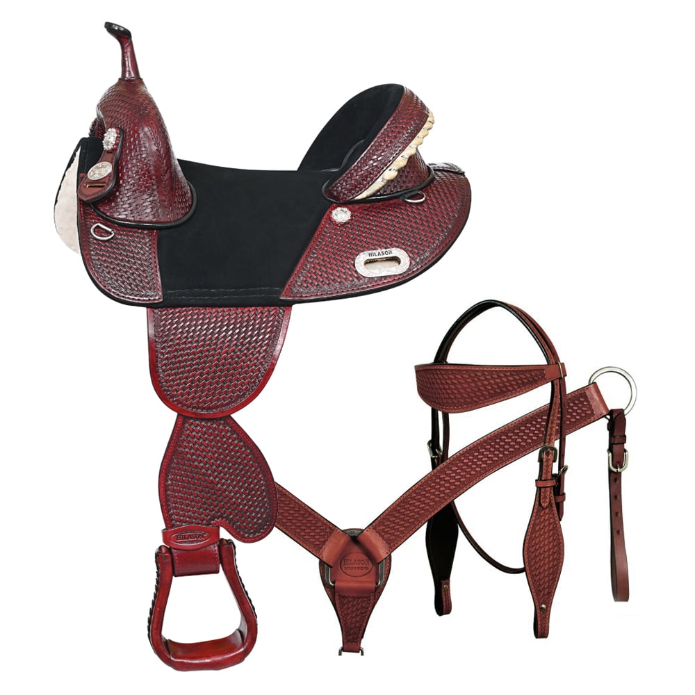 HILASON Harnais Western Horse Headstall Tack cuir