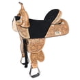 thumbnail image 1 of 18 In HILASON Western Horse Treeless Trail Barrel Saddle American Leather Tan | for Horses, 1 of 7
