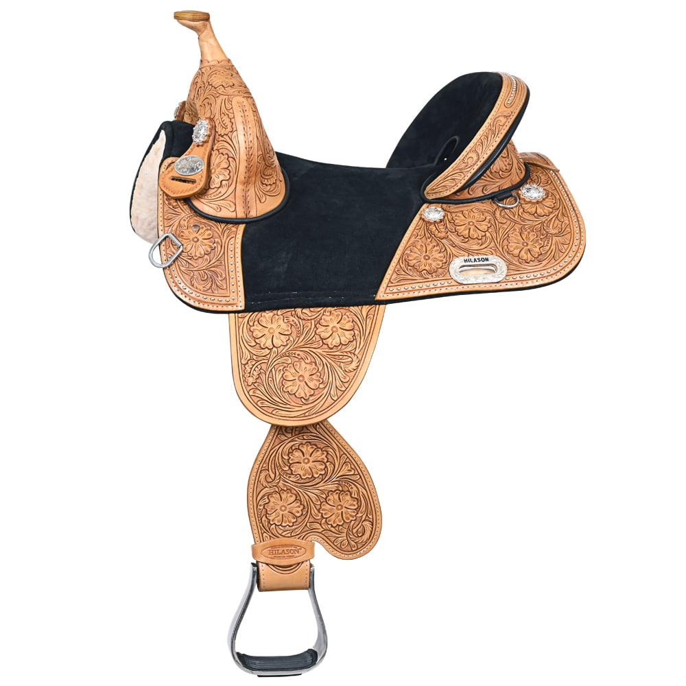 Selle de cheval RCA flanc circonférence cuir élaboré ouest doseur