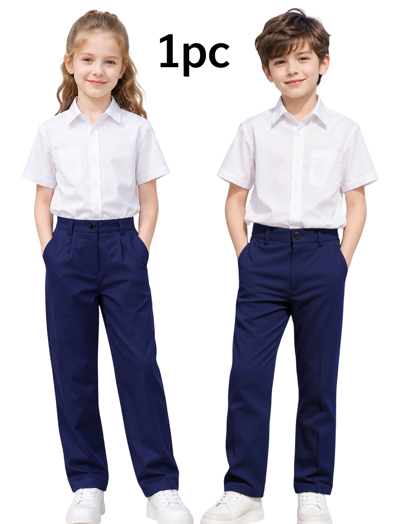HILEELANG 4 15 Little Big Boys And Girls Chino Pants Straight Leg 