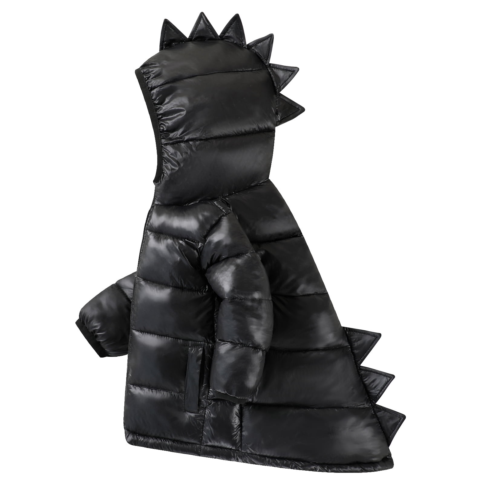 HILEELANG Toddler Boy Girl (12M-7Y) Winter Puffer Jackets Coats Black Dinosaur Hooded Light Weight Padded Outerwear 12-24M
