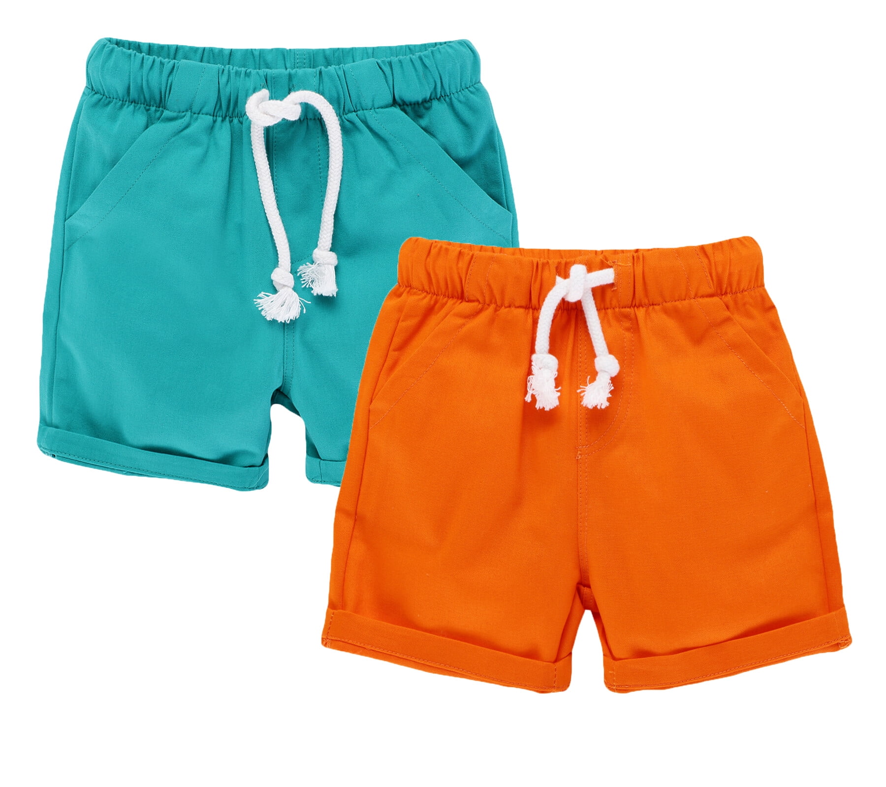 HILEELANG Baby Boys' Shorts 2Pack Chino Short Summer Cotton Casual
