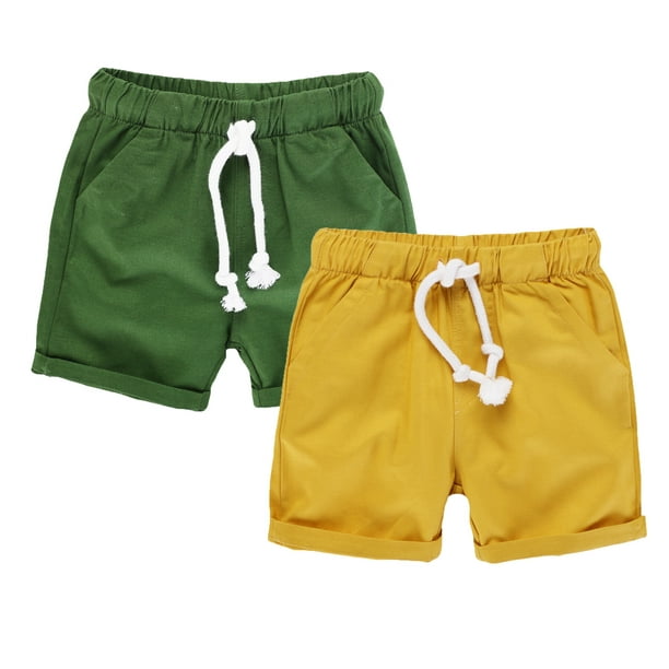 HILEELANG Baby Boys' Shorts 2Pack Chino Short Summer Cotton Casual