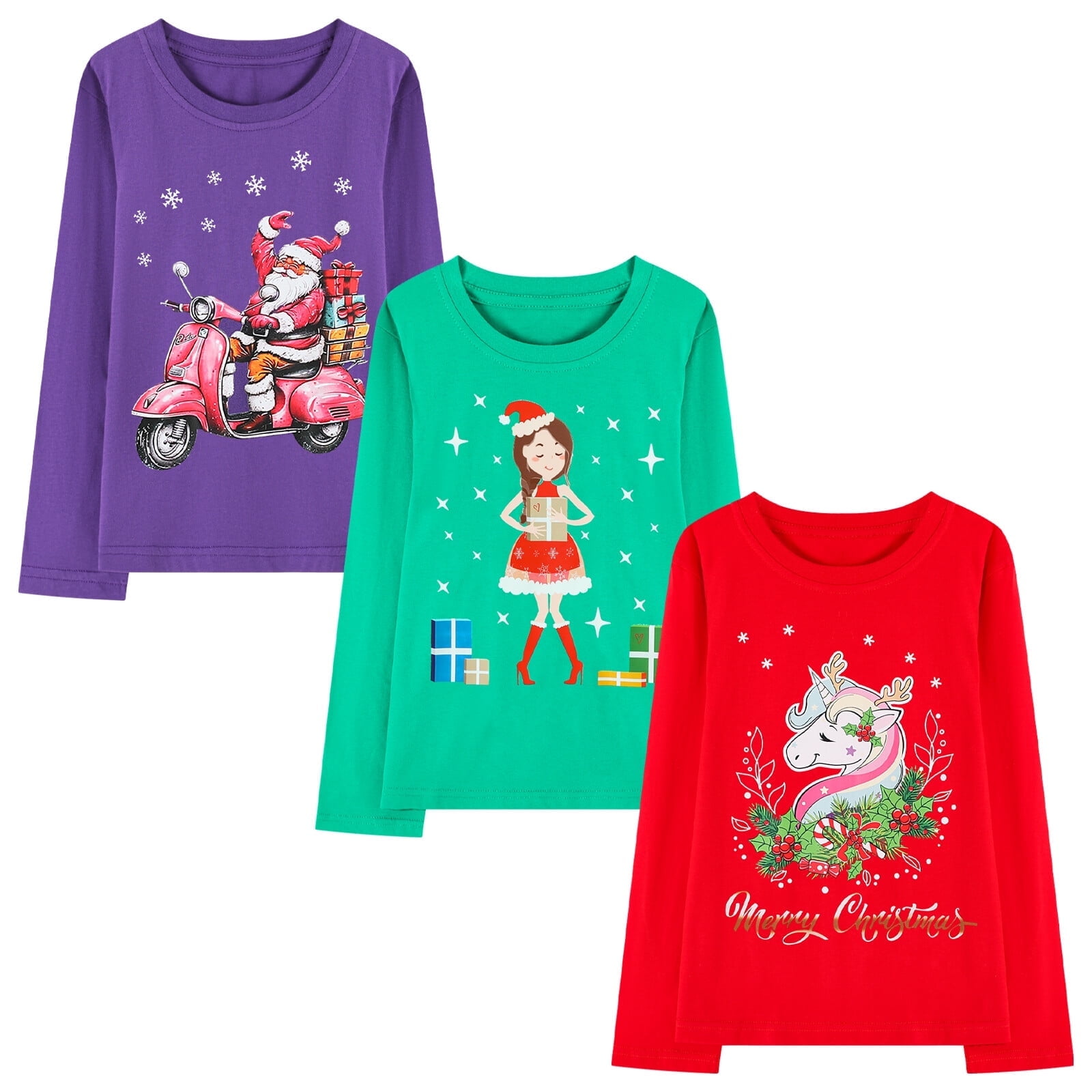 Pink Christmas Long Sleeve Tee main image 1