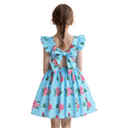 thumbnail image 1 of HILEELANG Toddler Girl Summer Dress Floral Ruffled Sleeve Backless Tie Back Crew Neck Sundress 8 Years, 1 of 7