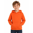 thumbnail image 1 of HILEELANG Kids 4-12Y Cotton Blend Pullover Hoodie, Lightweight Solid Sweatshirt with Kangaroo Pocket, Orange, 1 of 8