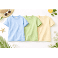 thumbnail image 1 of HILEELANG Little/Big Girls 4-13Y Blue/Green/Yellow Solid 100% Cotton T-Shirt 3-Pack, Size 6-7Y, 1 of 1