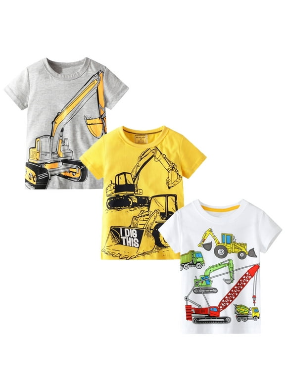 Kids Summer Cotton Casual Crewneck Graphic Tops T-Shirts for Boys