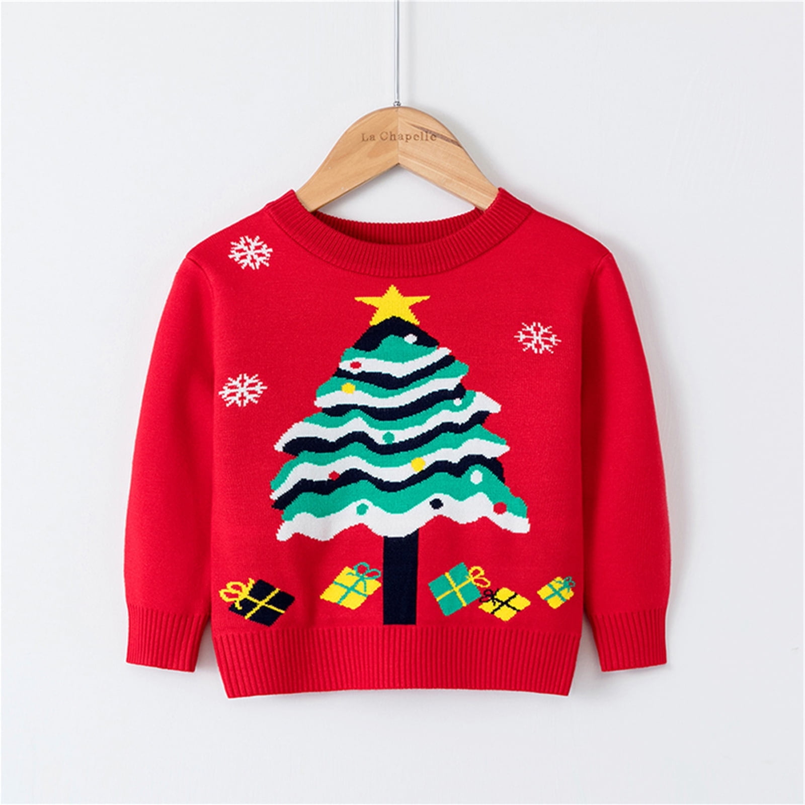 Babyhug Knit Full Sleeves Pullover Sweater Christmas Theme - Pink main image 0