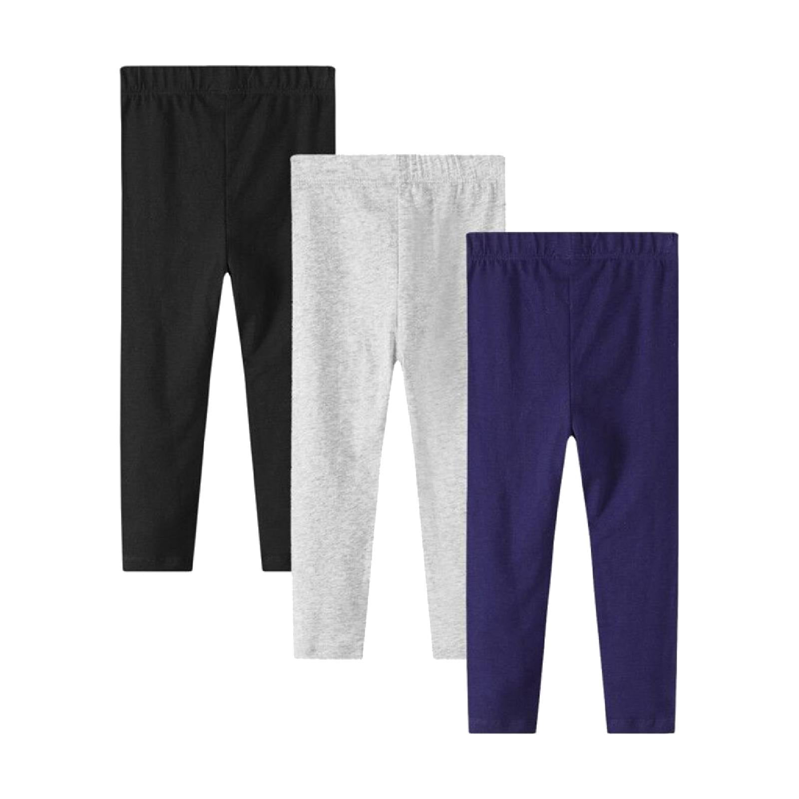 Clothing Girls Solid Full Length Cotton Basic Leggings Leggings Socks, Tights