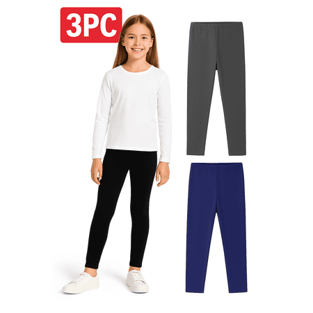 HILEELANG Toddler Kids' Fall & Winter Leggings Ages 1 - 14Y 95% Cotton + 5% Spandex Soft & Skin - Friendly Stretchy & Non - Binding Colors Black Gray Navy Size 3 - 4Y price history and forecast - HILEELANG