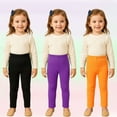 thumbnail image 1 of HILEELANG Toddler Kids' Fall & Winter Leggings Ages 1 - 14Y 95% Cotton + 5% Spandex Soft & Skin - Friendly Stretchy & Non - Binding Colors Purple Black Orange Size 4 - 5Y, 1 of 11