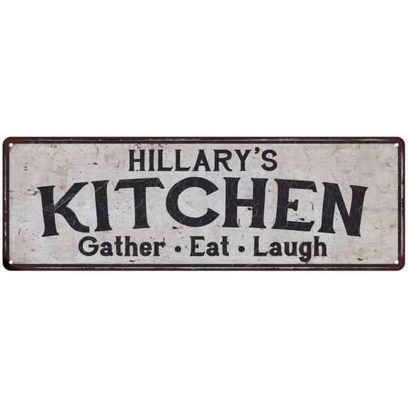 HILLARY's Kitchen Rustic Chic Decor Gift 6x18 Sign 106180051837