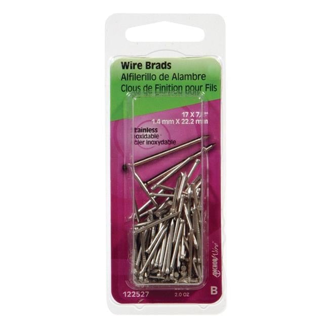 Hillman 18 Ga. X 7/8 in. L Bright Steel Brad Nails 1 pk 2 oz Hillman 18 Ga. X 7/8 in. L Bright Steel Brad Nails 1 pk 2 oz
