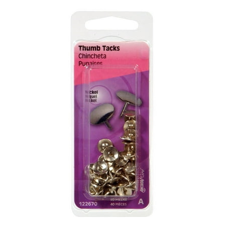 HILLMAN 122670 Thumb Tack, 23/64 in Dia Snap-Pak