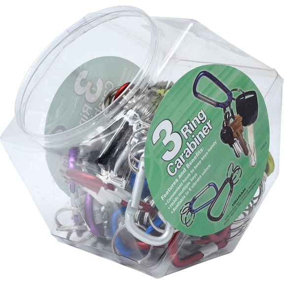 Hillman Group 711117 3 in. Ring Carabiner - - Pack of 36 36 Piece