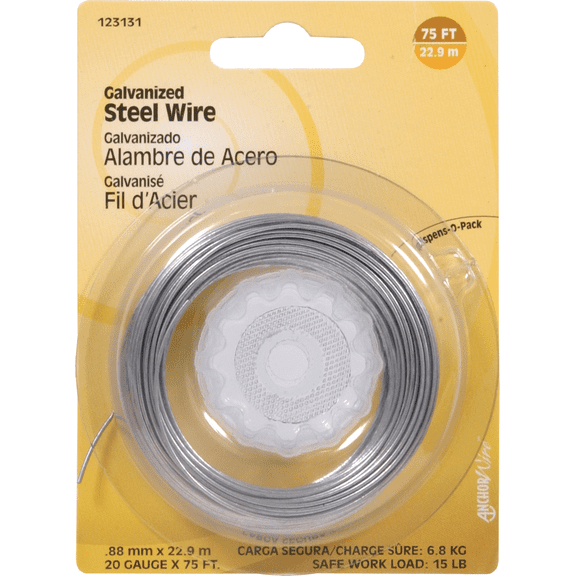 HILLMAN Anchor Wire General Purpose Wire - Single Pack  Indoor & Outdoor Use, NEC-Compliant