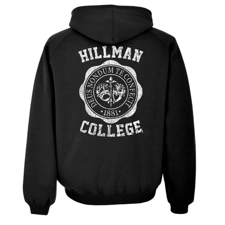 HILLMAN COLLEGE hbcu 80s retro college show Zipper Hoodie XL Black Walmart