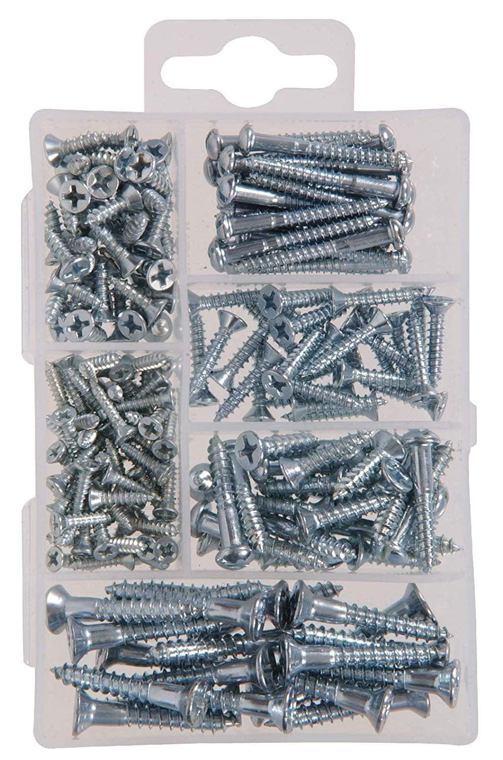 HILLMAN FASTENER 130206 Kit Wood Screws, Silver, 199 Piece