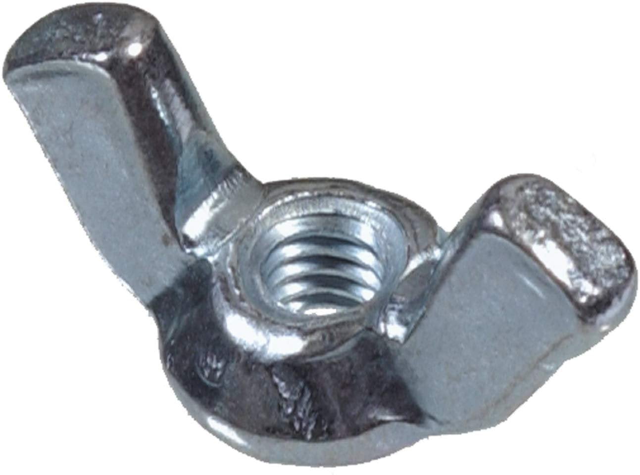 Hillman Wing Nut 10-24 Type A - Steel Finish, Easy Installation - Silver, 1 Piece