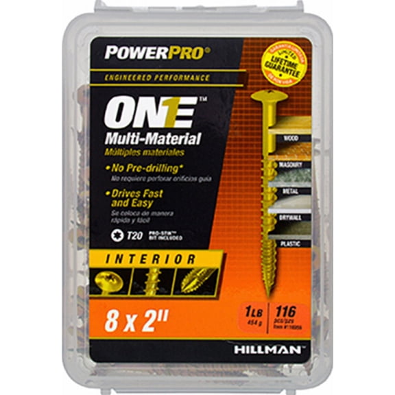 HILLMAN FASTENERS 116PK 8x2 WH INT Screw 116959
