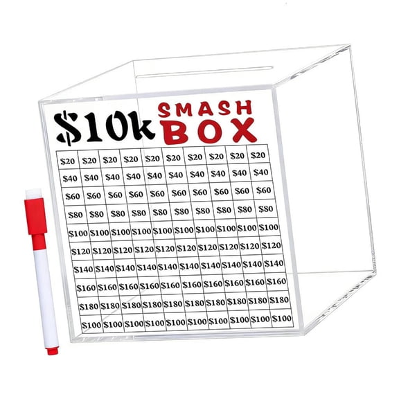 HILOGEL 10k Saving Challenge Box Money Saving Box Piggy Money Banks Cash Saving