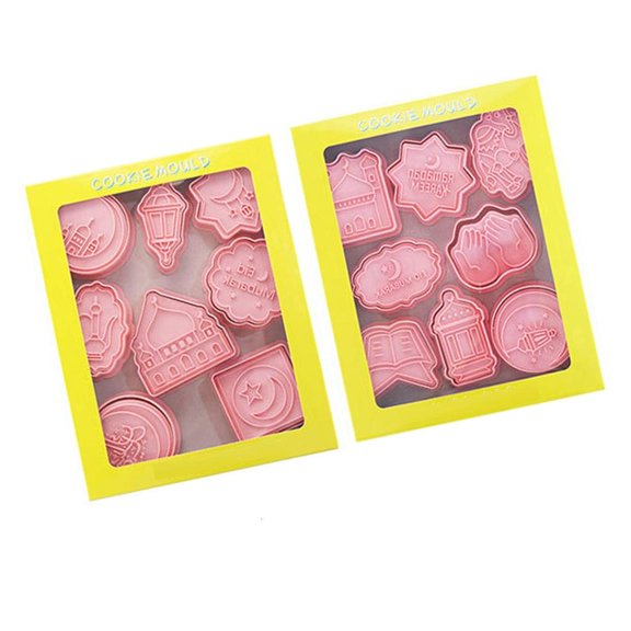 HILOGEL 16Pieces Eid Themed Fondant Cutters Biscuits Stamp Perfect For Holiday Treats