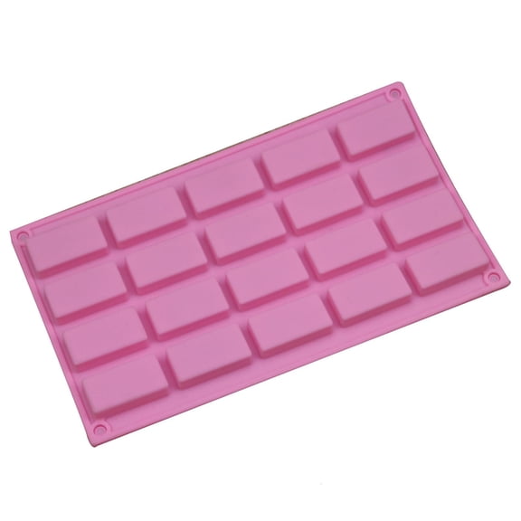 HILOGEL 20 Cavities Handmade Soap Moulds Rectangular Shape Silicone Mousse Molds