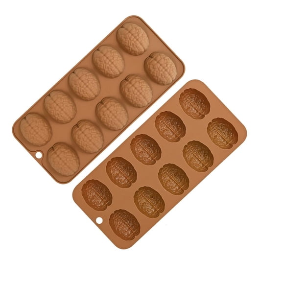 HILOGEL 2Pcs Brains Silicone Molds Baking Tool for Making Cake, Chocolate, Candy