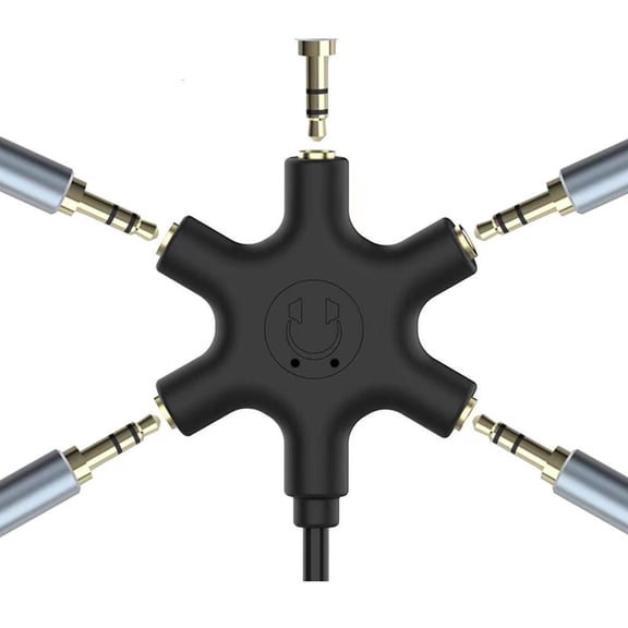HILOGEL 3.5mm Splitter Cable 1 Male To 5 Female Headphone 3.5mm Adapter Splitter
