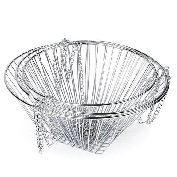 HILOGEL 3 Tiers Hanging Fruit Basket Iron Wire Holder Rack Organizer Vegetable Storage Bowl