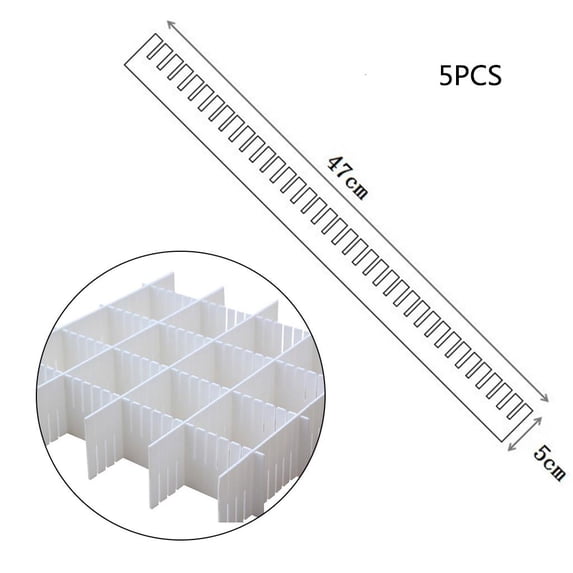 HILOGEL Drawer Dividers, Drawer Divider Organizers 5PCS DIY Plastic ...