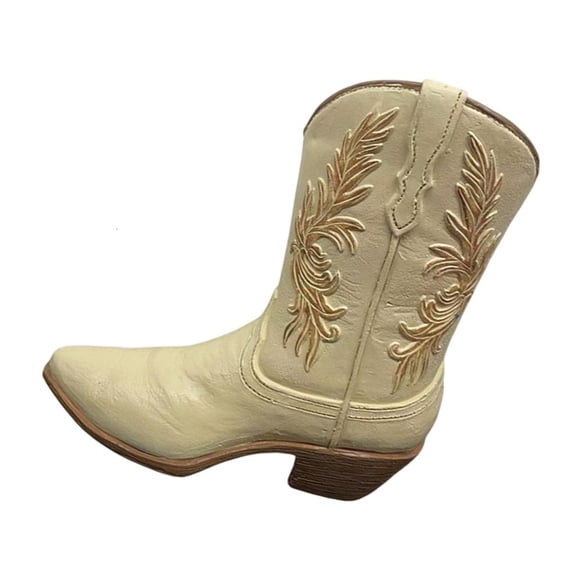 HILOGEL Elegant Cowboy Boot Shape Resin Vases Great For Plant Container Or Decoration