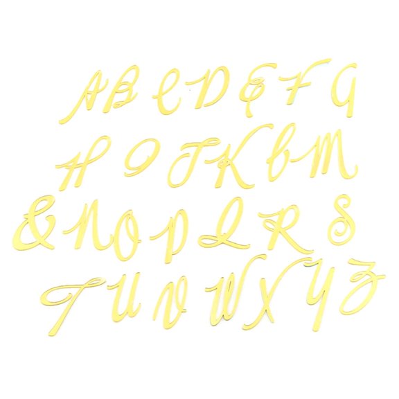 HILOGEL Gold Acrylic Alphabets Cake Toppers, Completes Alphabets for Event Styling
