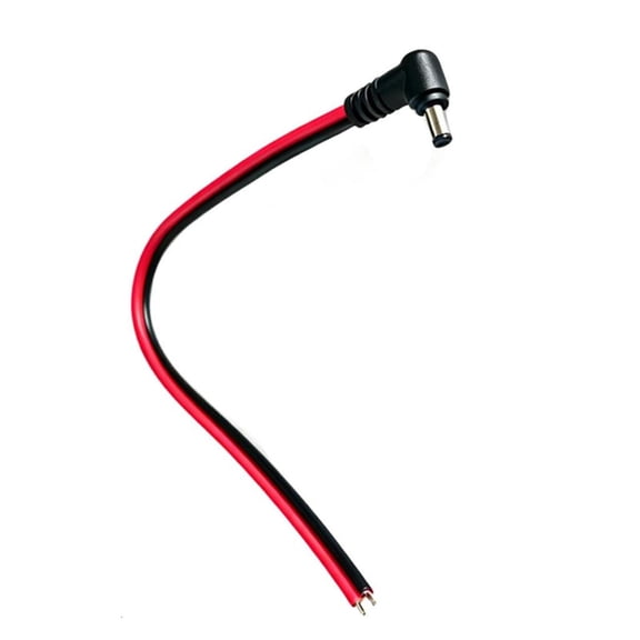 HILOGEL Male to Open Wire Pigtail Cable, Right Angle 5.5X2.1Mm Power Cord for Camera
