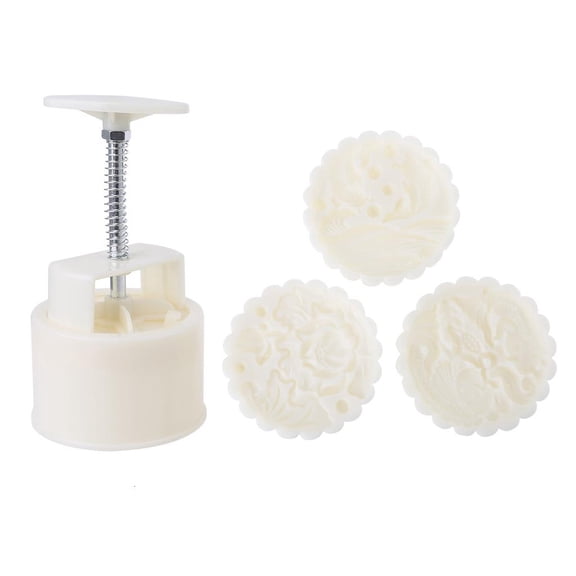 HILOGEL Mid-Autumn Festival Hand-Pressure Moon Cake Mould Plastic Mooncake Molds