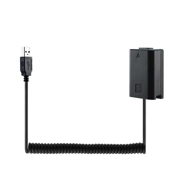 HILOGEL NP-FW50 Dummy Battery USB Coupler Adapter Spring Power Cable Replace for