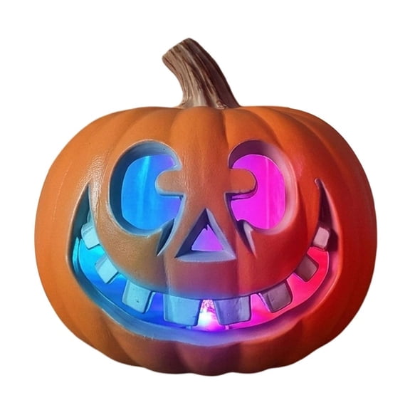 HILOGEL Pumpkin face light decor for entryway and party display