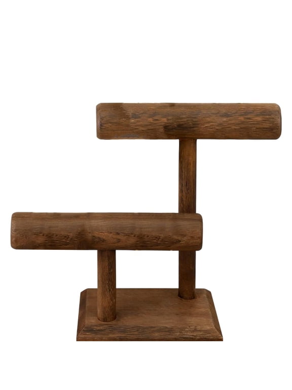 Retro Style Wood Bracelet Stand Jewelry Display Tower for Watches and Bangles
