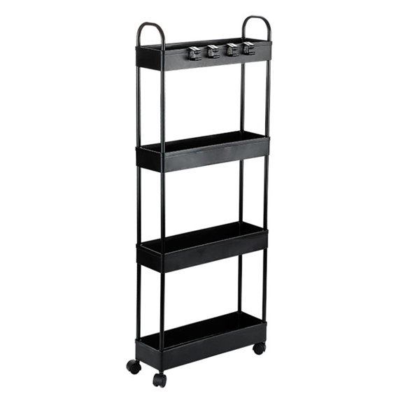 HILOGEL Rolling Storage Cart 3/4 Tier Mobile Shelving Unit Bathroom Carts with Handle for Kitchen Laundry Room