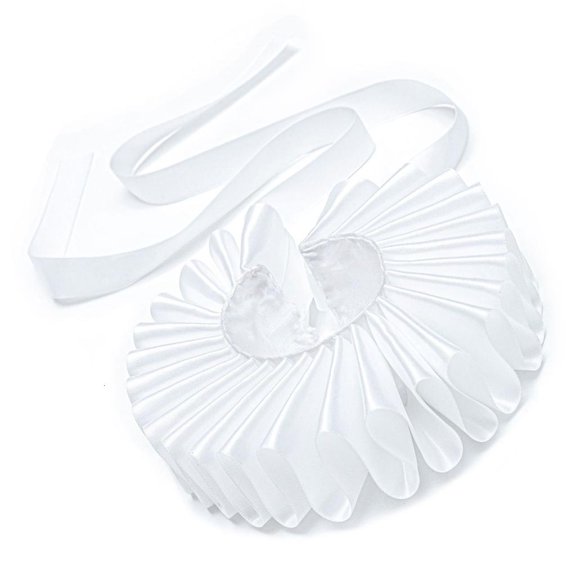 HILOGEL Royal Adjustable Pet Collar Renaissances Design White Polyester Photo Shoot
