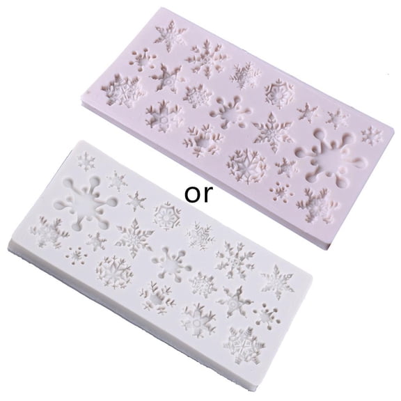 HILOGEL Snowflake Shapes Chocolate Moulds Silicone Material Moulds Making Candy Gadgets