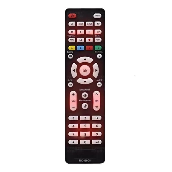HILOGEL TV Remote Control With Night Light Backlit Button